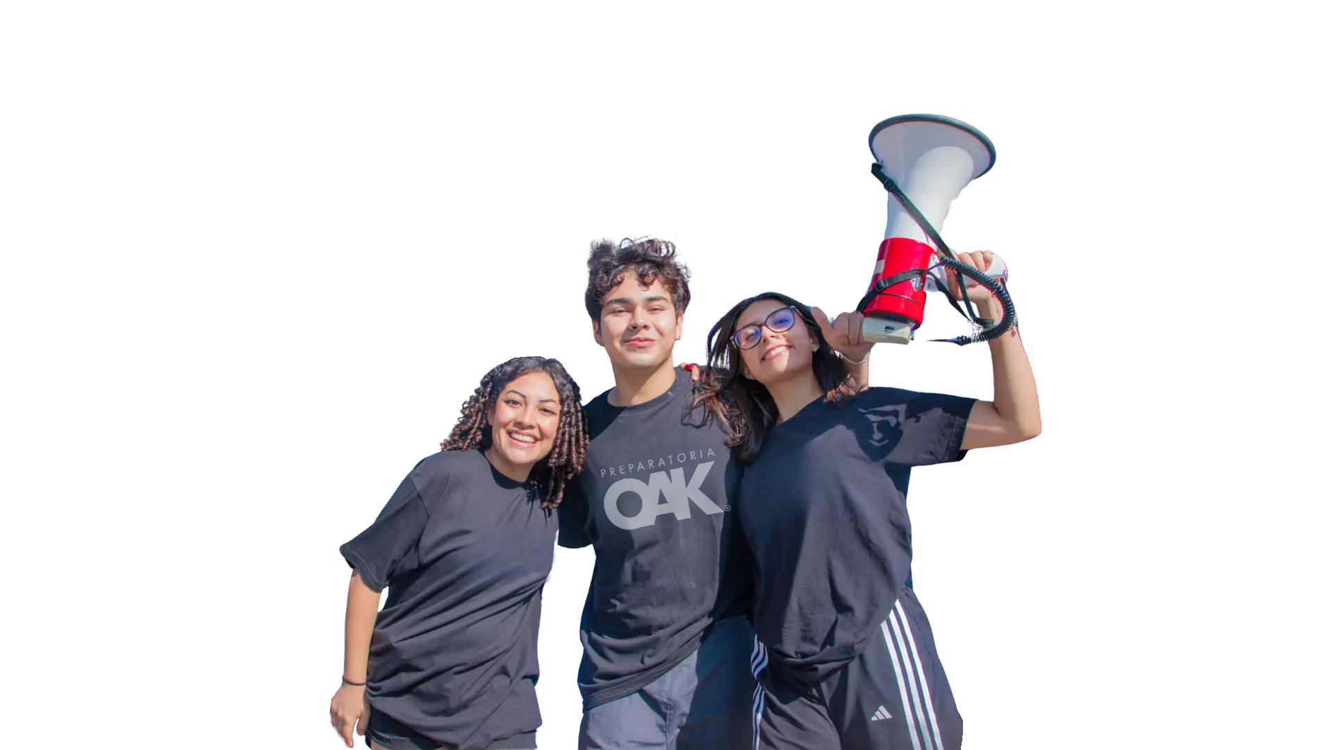 Estudiantes felices de la comunidad Preparatoria OAK Celaya